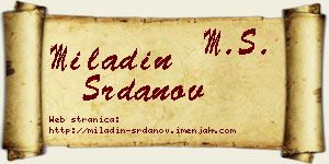 Miladin Srdanov vizit kartica